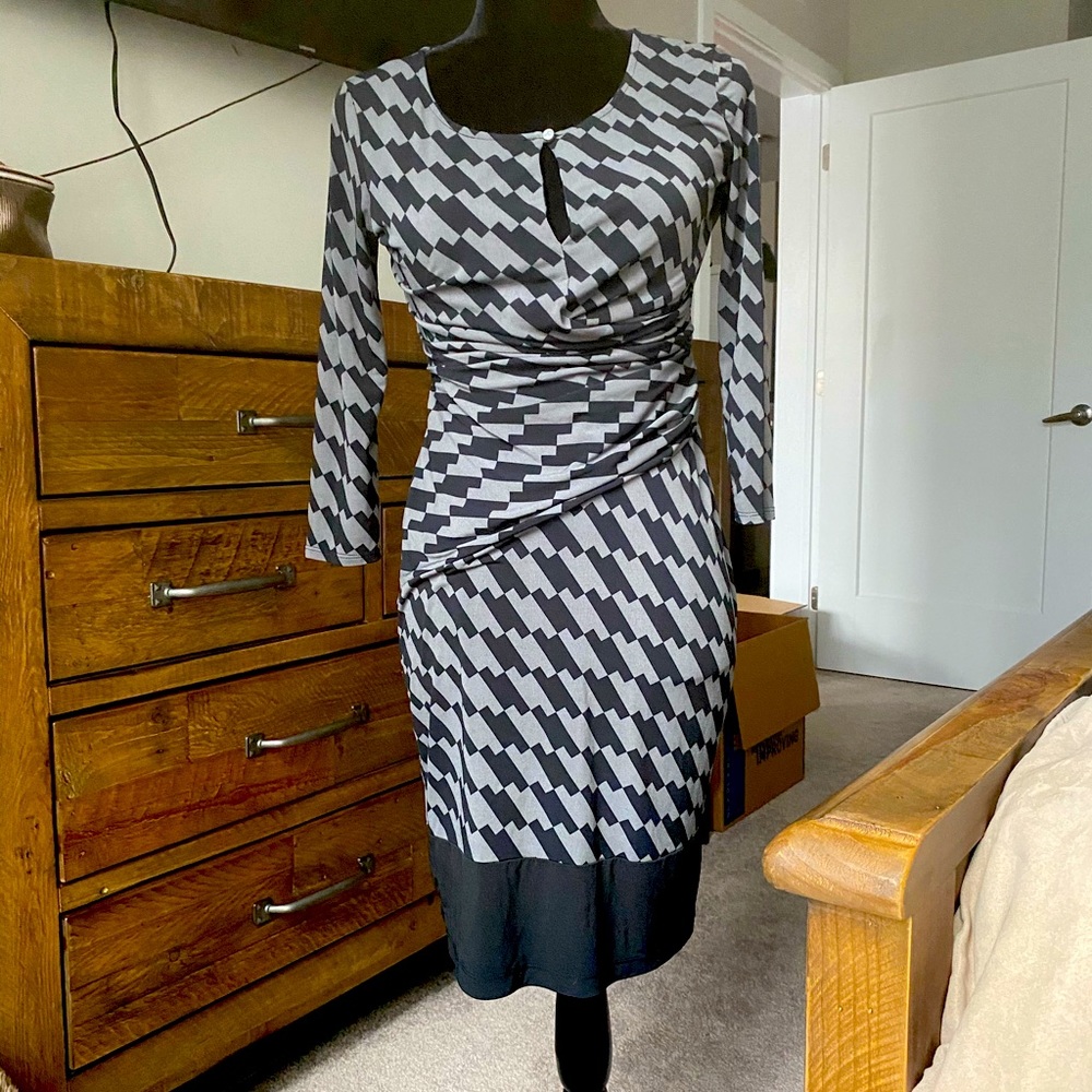 Grey and black dress